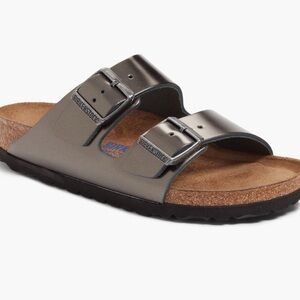Birkenstock Metallic Gray Sandals